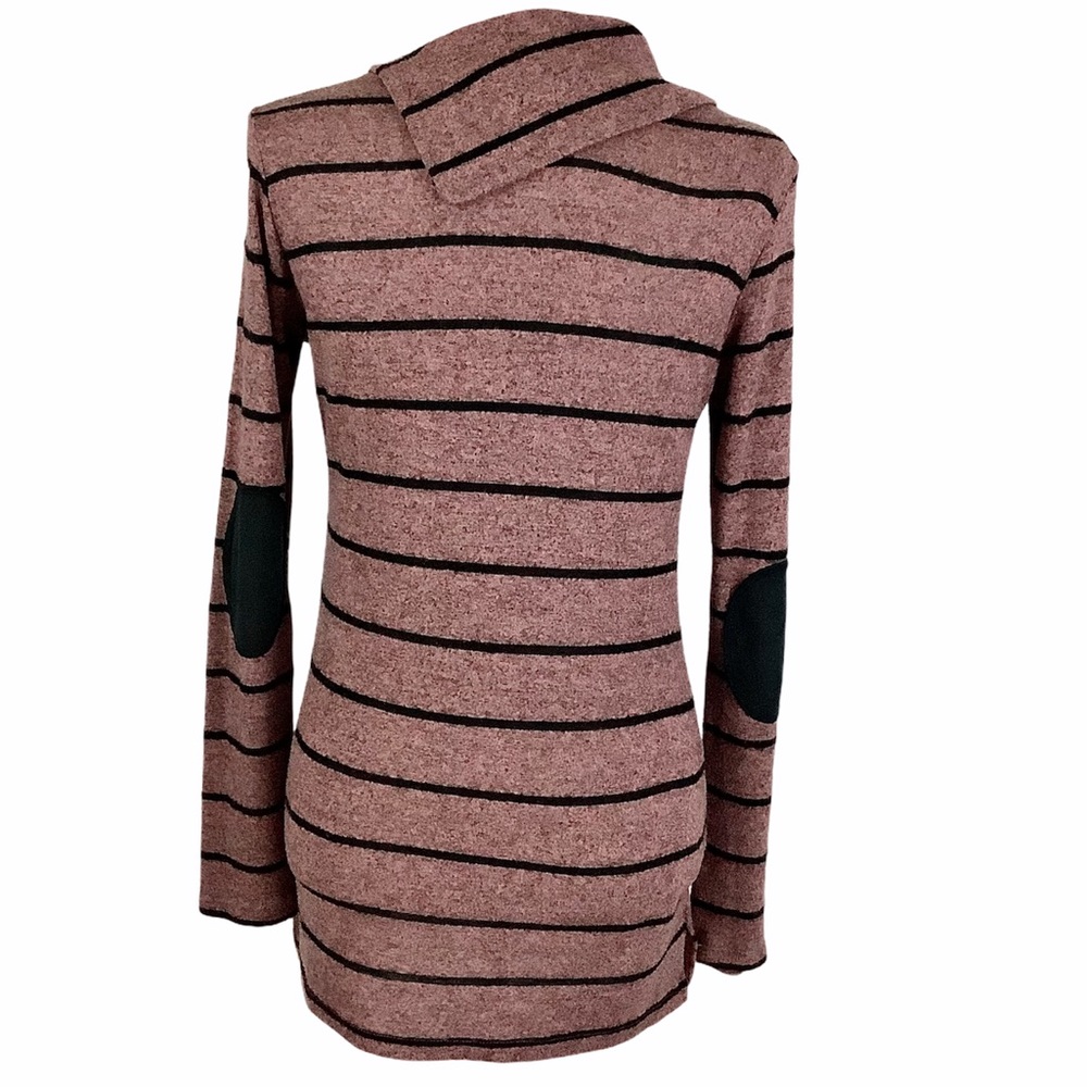 VANILLA BAY Striped Button-Neck Knit Tunic Top - Picture 2 of 8